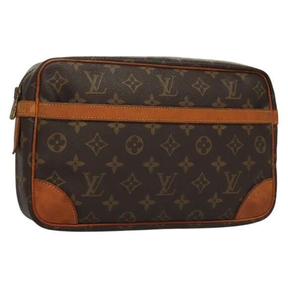 LOUIS VUITTON Monogram Compiegne 28 Clutch Bag M51845 LV Auth BA4489 - Picture 1 of 16